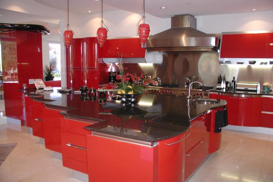 The Ferrari Red Kitchen Mansion!