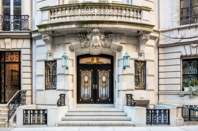 New York Mansion Features Red Leather Walls & Cosmetics Refrigerator!