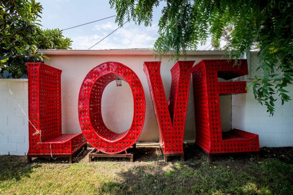 Iconic Burning Man LOVE Art Comes With Charming Venice House!