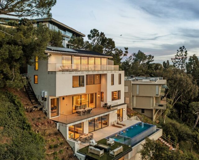 LA Bird Streets Home Perched Over the Sunset Strip—Rare Street-to-Street Compound