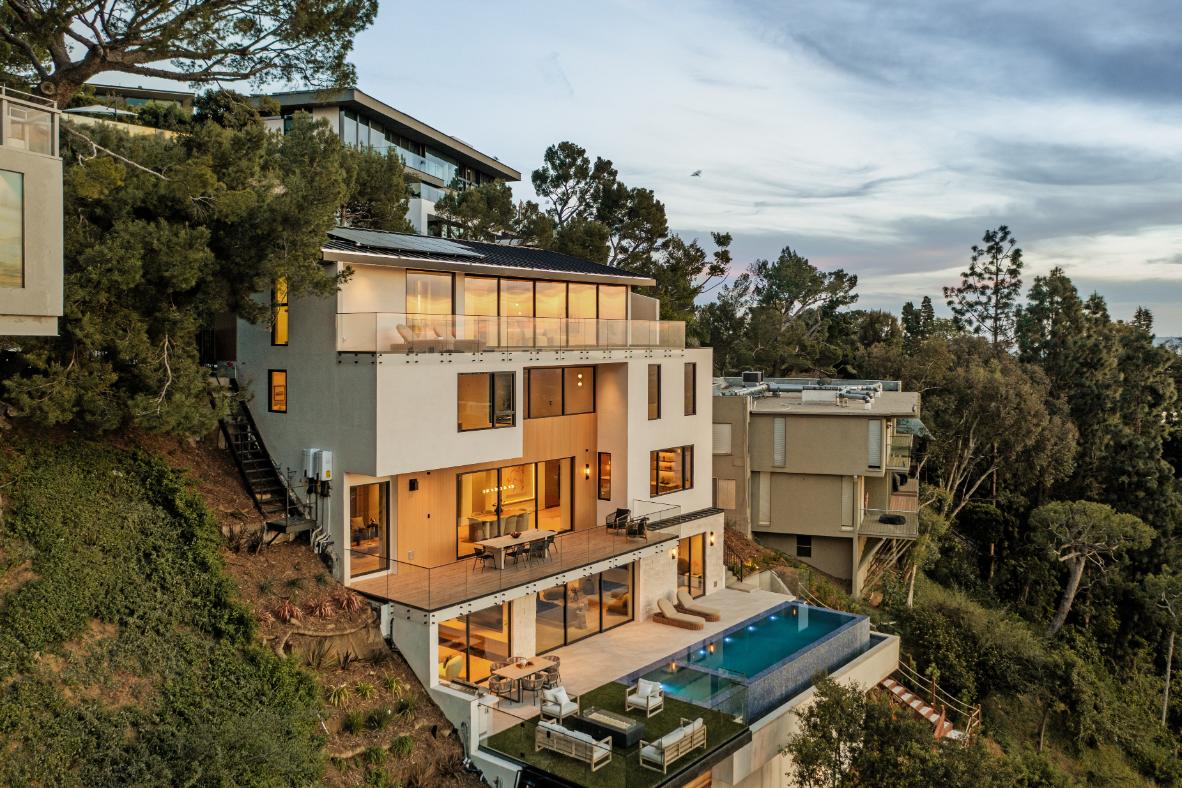 LA Bird Streets Home Perched Over the Sunset Strip—Rare Street-to-Street Compound
